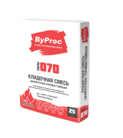 Кладочная смесь цементная термостойкая ByProc MMW-070 Кладочная смесь цементная термостойкая ByProc MMW-070