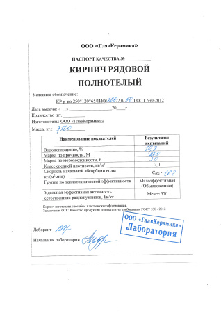 Кирпич полнотелый ТККМ 1НФ М150-200 (4 щелевидных отверстия) Кирпич полнотелый ТККМ 1НФ М150-200 (4 щелевидных отверстия)
